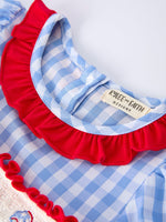 Rylee Faith Designs 4th of July Plaid Girls Smocked Toddler Girl Dress