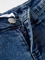 Rylee Faith Designs 4th Of July Stylish Star Shaped Distressed Button Jeans - 