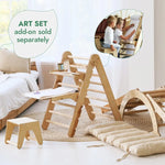 Goodevas 5 In 1 Montessori Climbing Set Pikler Climbing Arch Slide Net And Cushion - Everetts Place Boutique - 