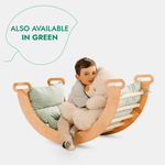 Goodevas 5 In 1 Montessori Climbing Set Triangle Ladder Arch Rocker Slide Board Ramp Netting Rope Cushion - Everetts Place Boutique - 