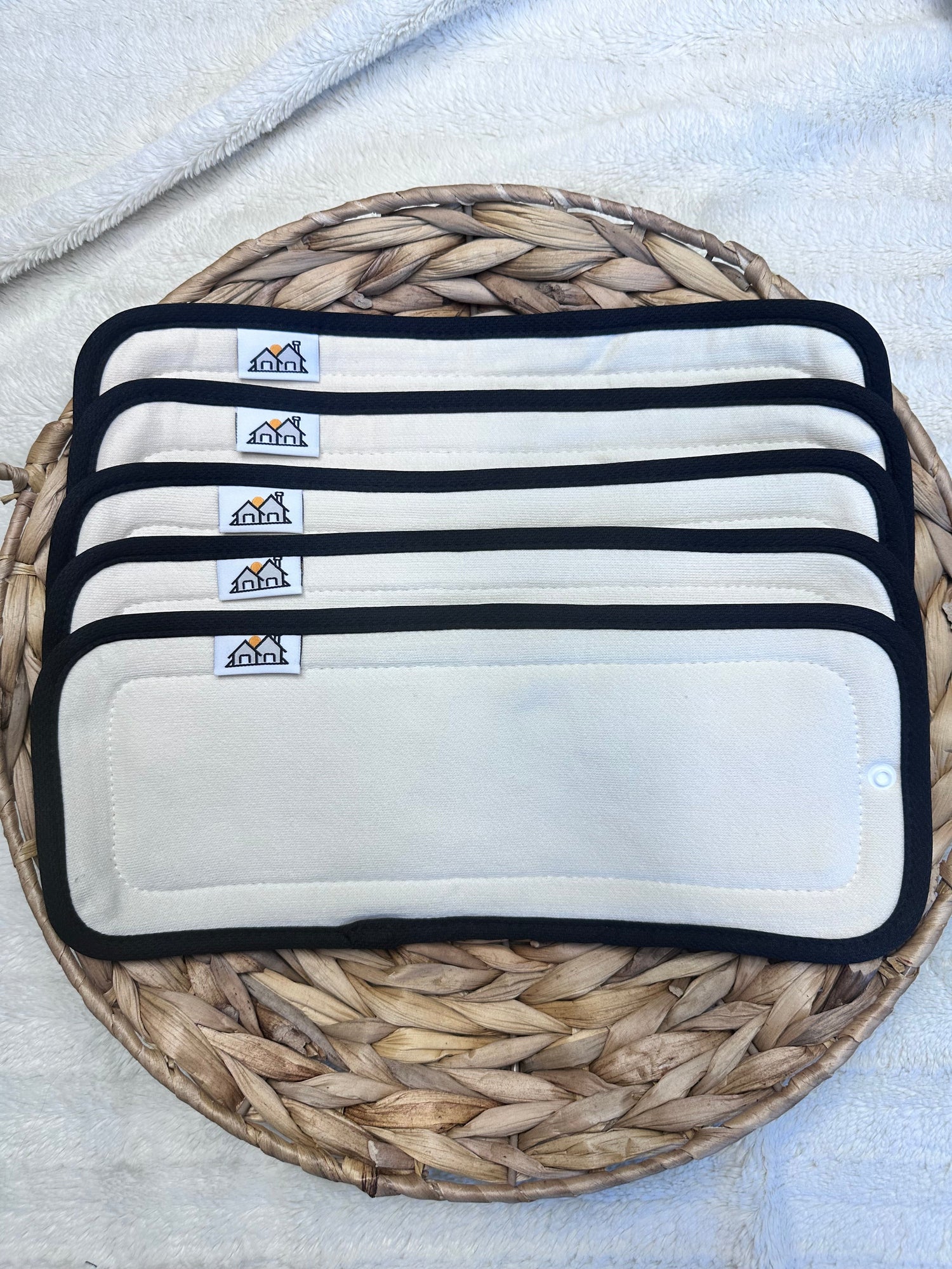 The Good Village Cloth Co. 5 Pack | 4 Layer Diaper Inserts | Hemp Cotton - 