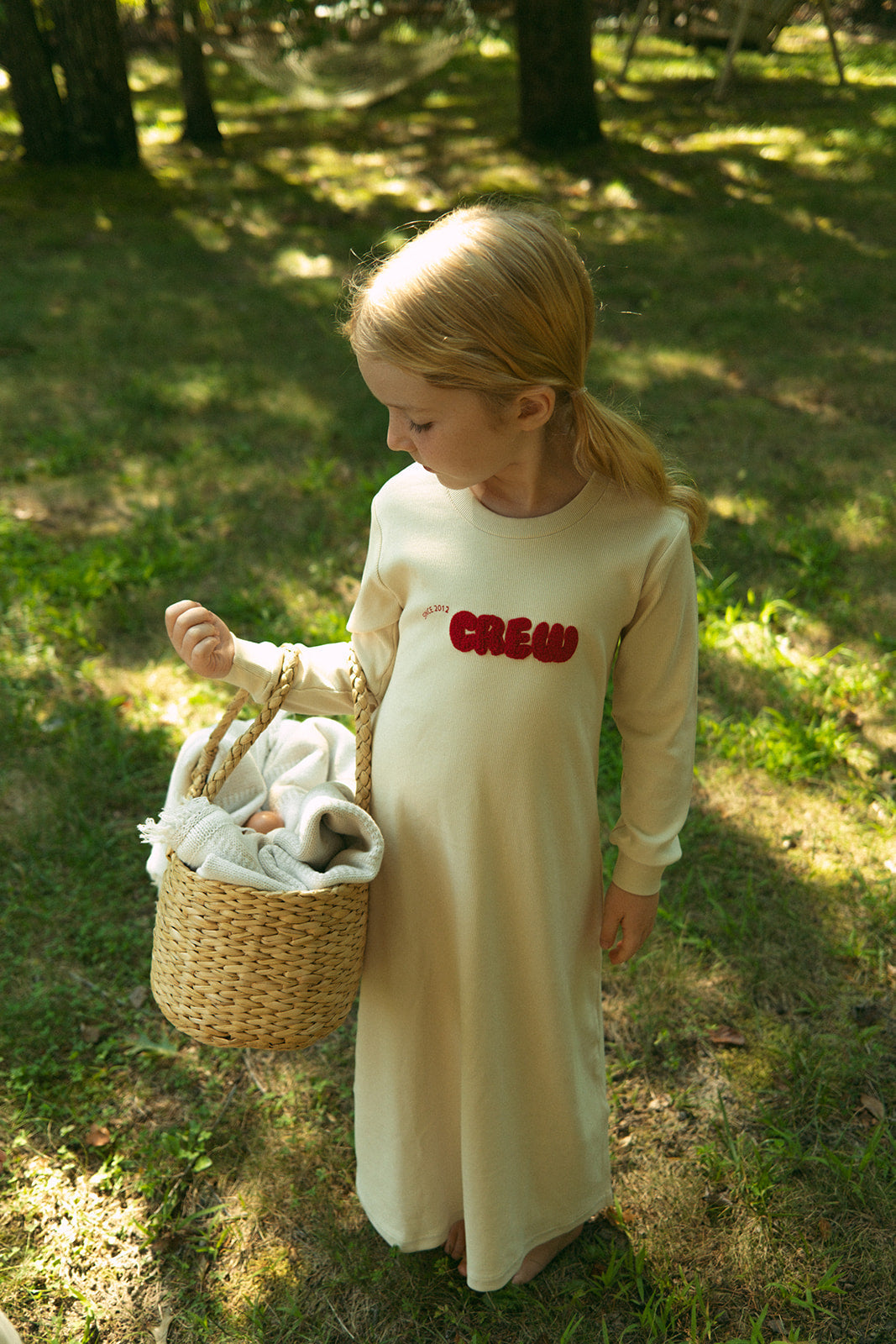 Kids Athletic Nightgown Stone Long Sleeve Sleepwear by Crew Kids NY at Everetts Place