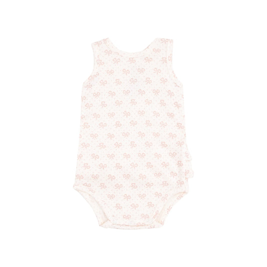 Ruffle Tank Bubble Vintage Mini Bows for Baby Girls.