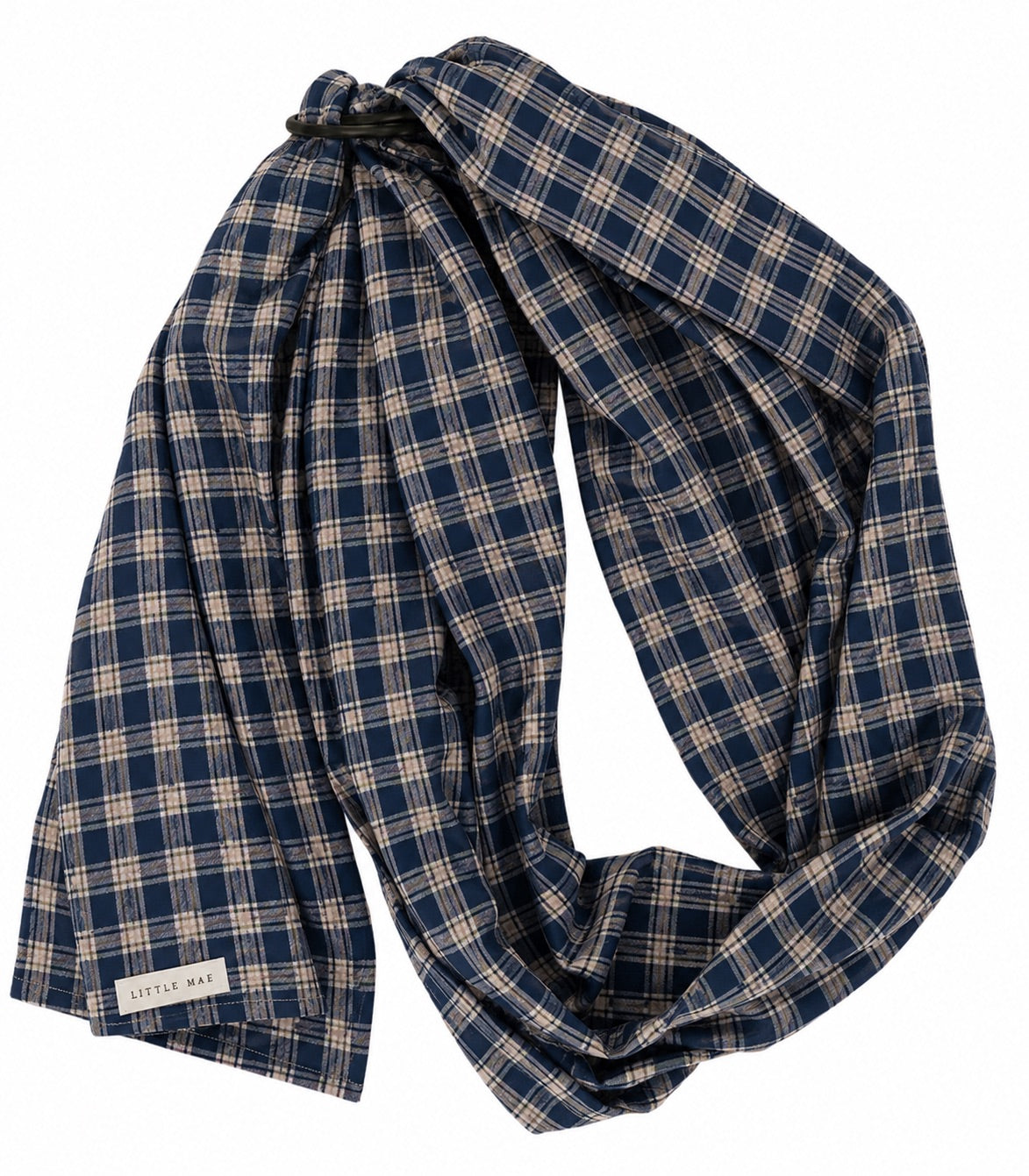 Blue Plaid Ring Sling Carrier by Little Mae & Co