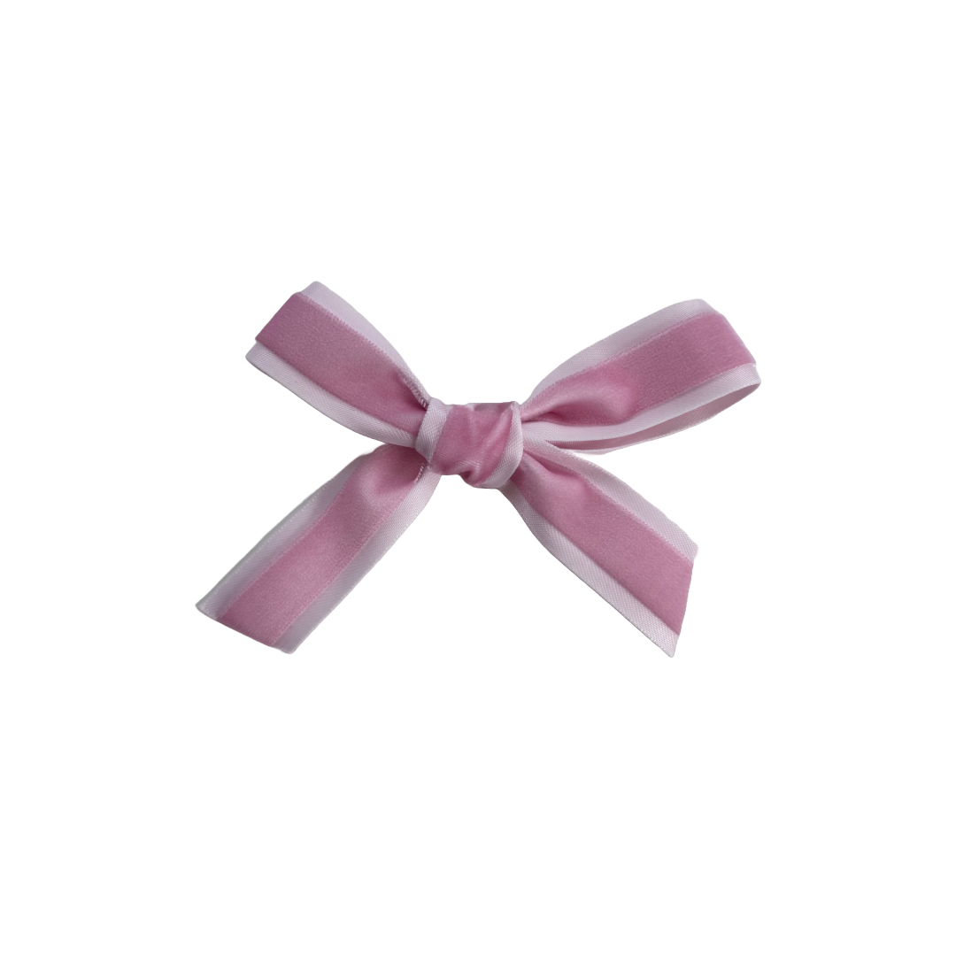 Pink Rose Ribbon Bows With Prong Clip 4 Inch For Gifts Little Mae & Co Everetts Place: Online Boutique 6.99