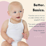 Feathers USA Baby Tank Top Bodysuits Ultra Soft Cotton 2 Pack for Baby Girls by Feathers USA at Everetts Place