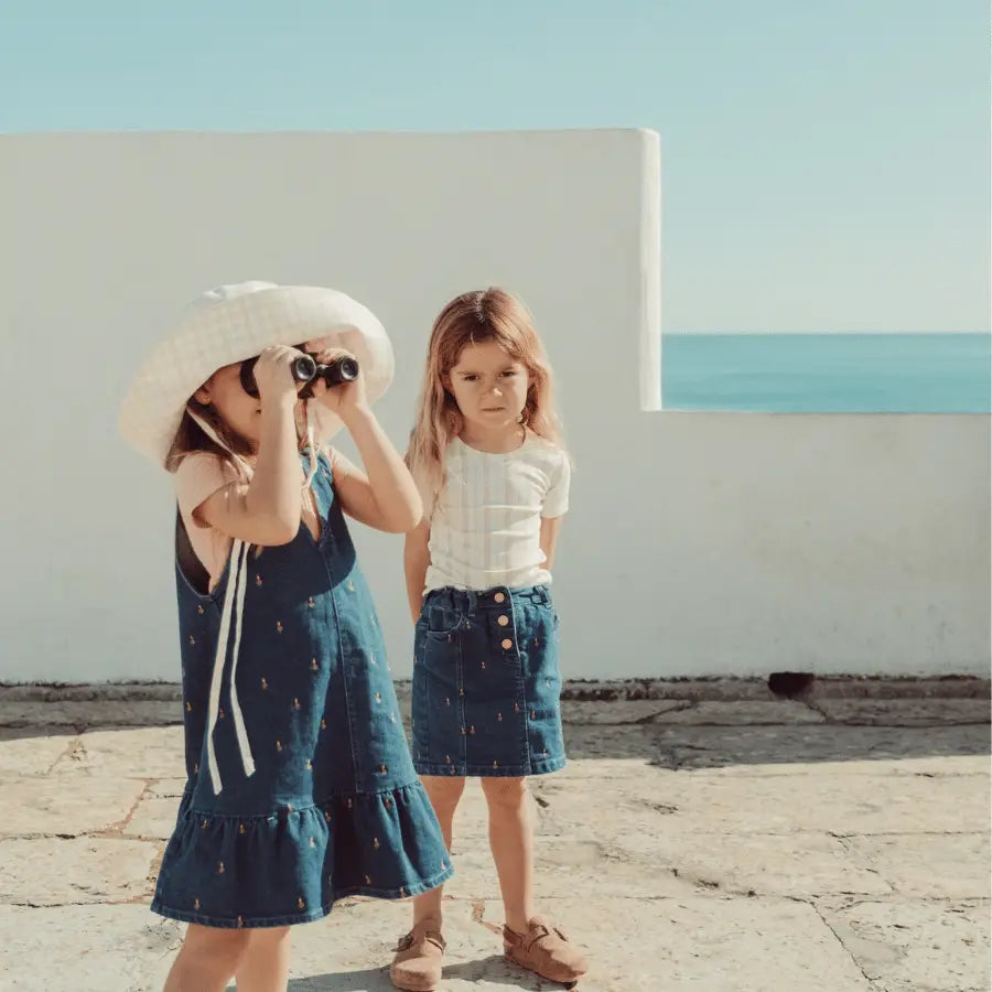 Denim Dress Mini Tulip With Embroidered Details For Summer Lovely Littles 