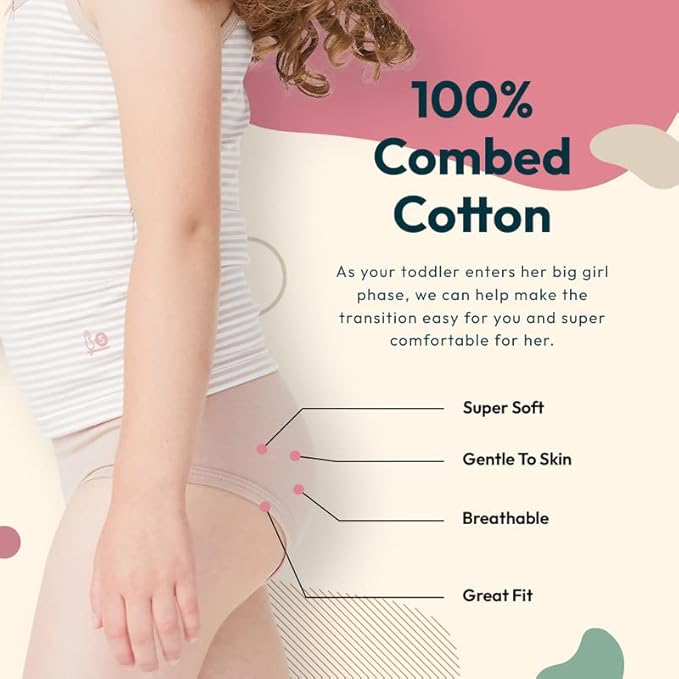 Feathers USA Girls Underwear with Super Soft Cotton for Kids by Feathers USA at Everetts Place