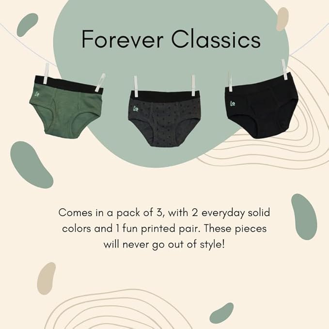 Feathers Boys' Cotton Stretch Tagless Briefs Underwear - (3/pack) by Feathers USA