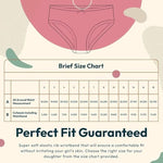 Feathers Girls Solid White Snug Fit Tagless Briefs Underwear - 100% Cotton Super Soft Panties by Feathers USA at Everetts Place