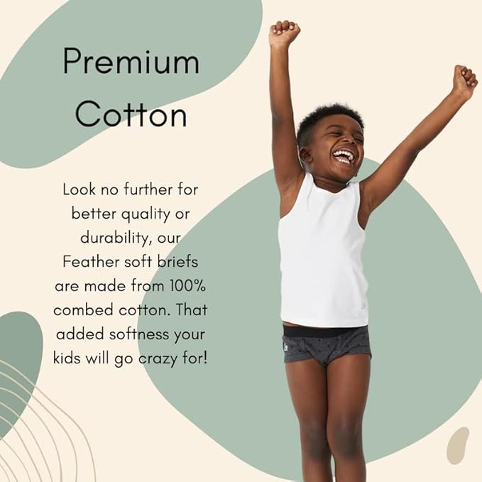 Feathers USA Cotton Stretch Briefs Tagless for Boys by Feathers USA at Everetts Place