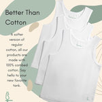 Feathers Boys White Tank Top 100% Cotton Tagless Undershirts 3-Pack by Feathers USA at Everetts Place