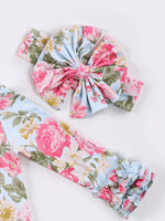 Clover Cottage newborn butterfly floral baby gown & headband.