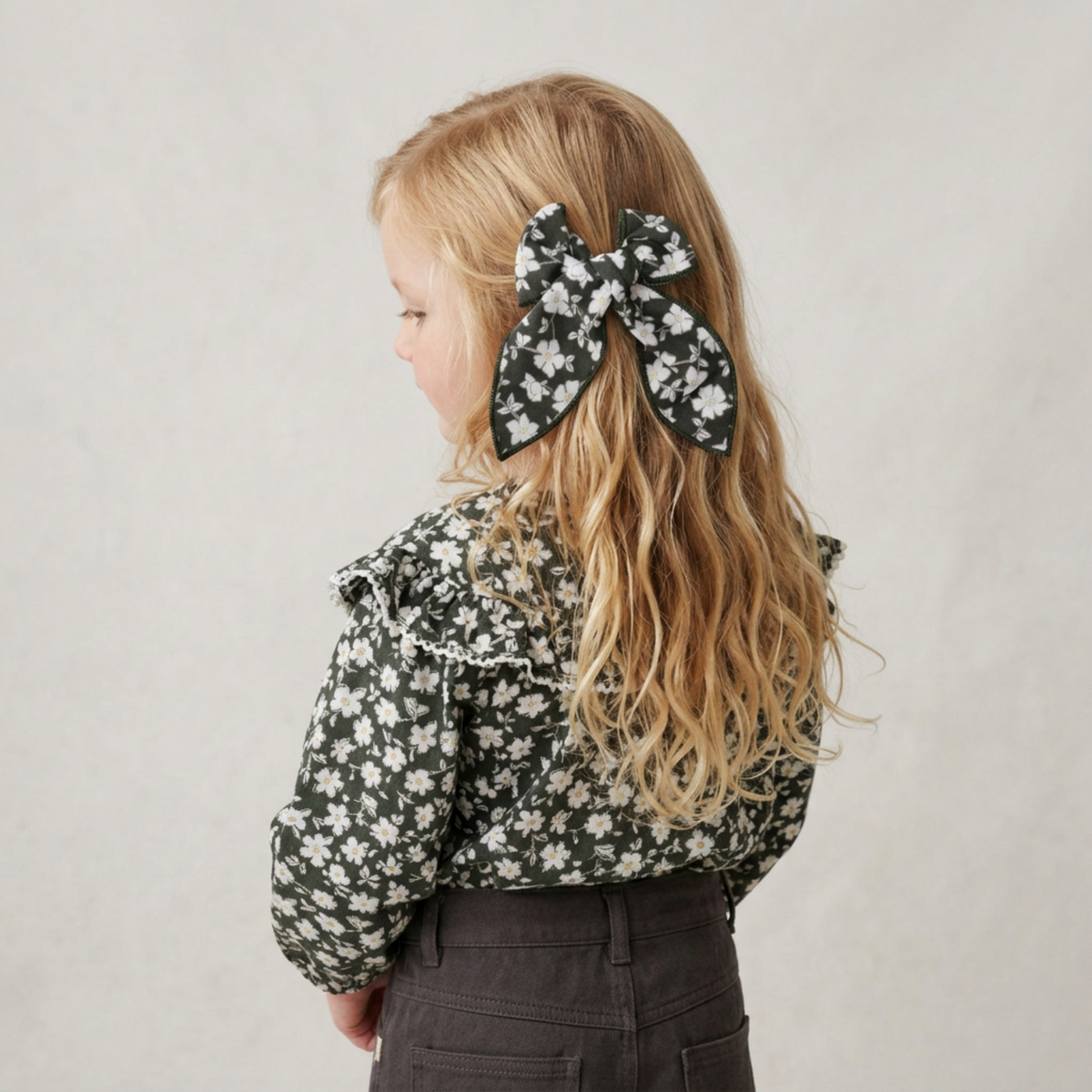 Organic Bow Clip - Twilight Meadow by Makemake Organics
