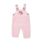 Veiled Pink Corduroy - Uni Old School Overall with Horse Applique by Angel Dear