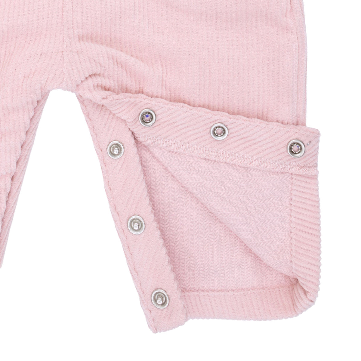 Veiled Pink Corduroy - Uni Old School Overall with Horse Applique by Angel Dear