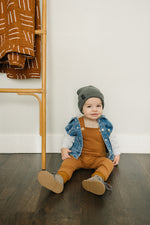 Wool Knit Beanie Hat for Infants - Dark Grey by Mebie Baby