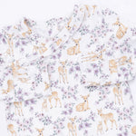 Floral Deer - Kimono Gown and Knot Headband by Angel Dear