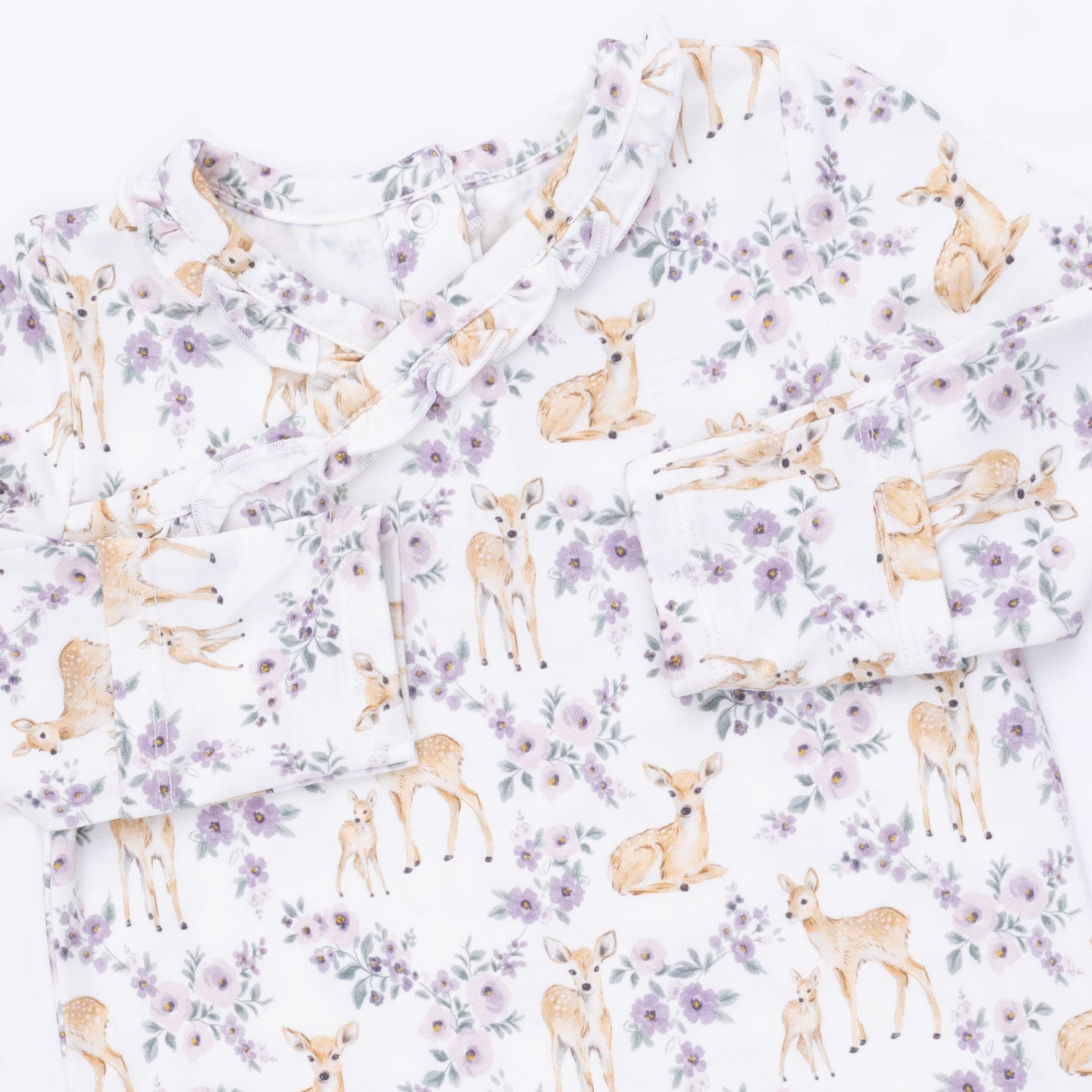 Floral Deer - Kimono Gown and Knot Headband by Angel Dear