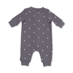 Lightning Bolt French Terry - Baseball Collar Button Up Romper by Angel Dear (view 3 of 4)