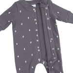 Lightning Bolt French Terry - Baseball Collar Button Up Romper by Angel Dear (view 4 of 4)