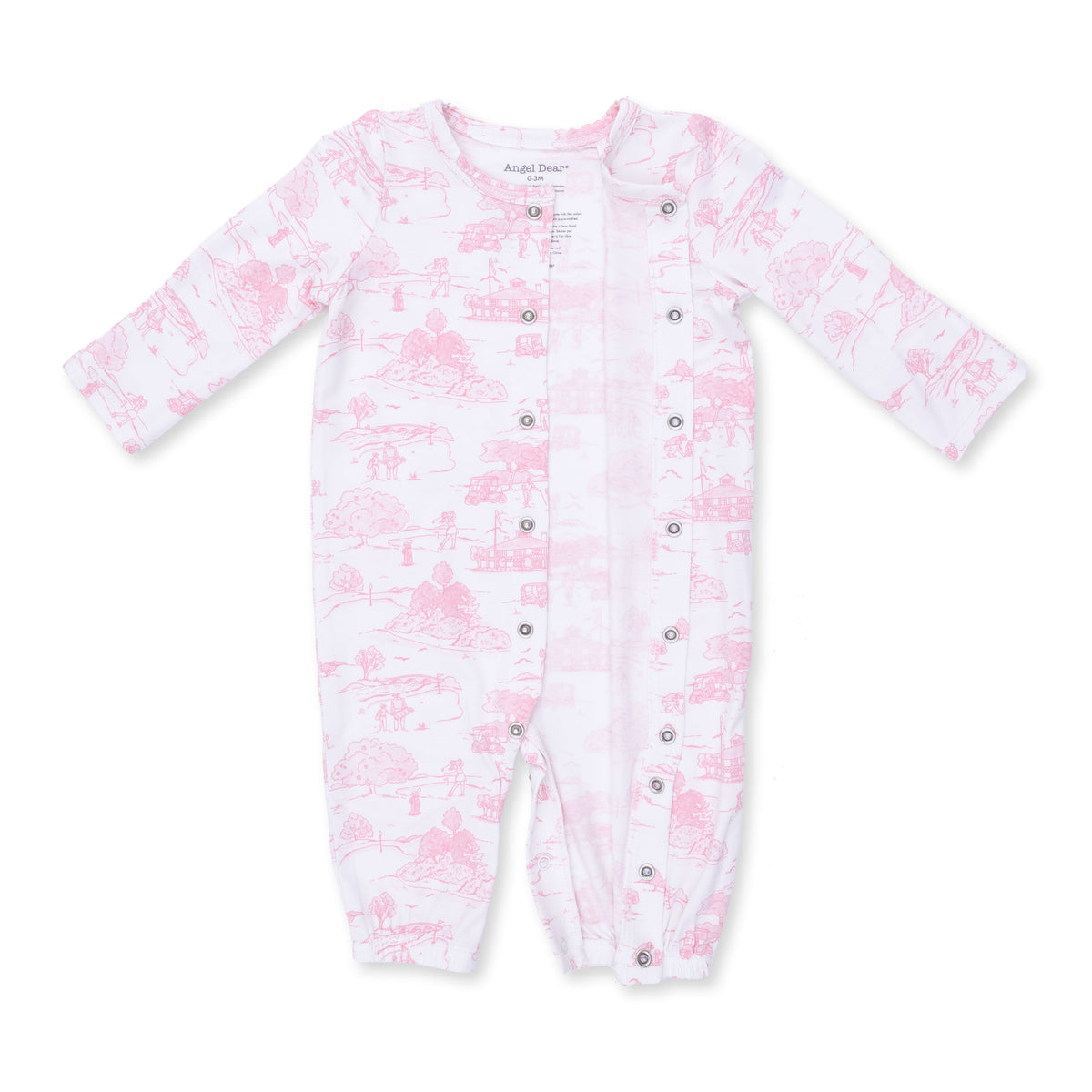 Golf Toile Pink - Convertible Gown and Knot Headband by Angel Dear