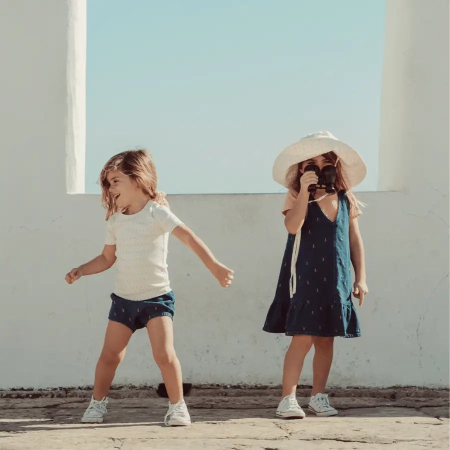 Denim Dress Mini Tulip With Embroidered Details For Summer Lovely Littles 