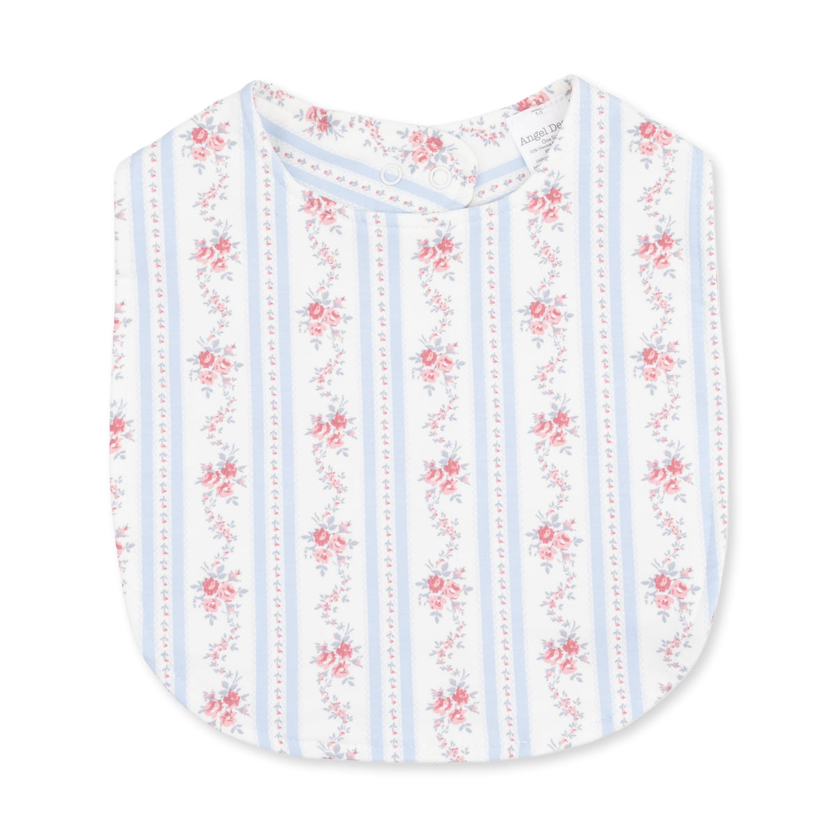 Anna Floral Stripe - Feeding Bib by Angel Dear