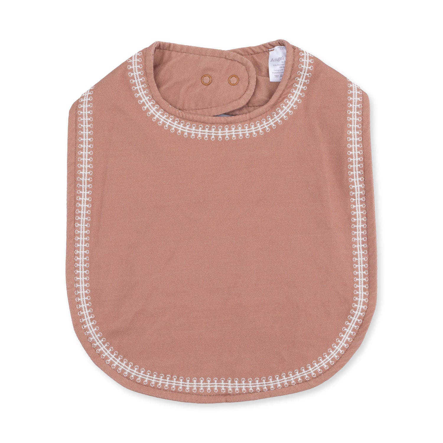 Feeding bib with a football laces print in soft fabric