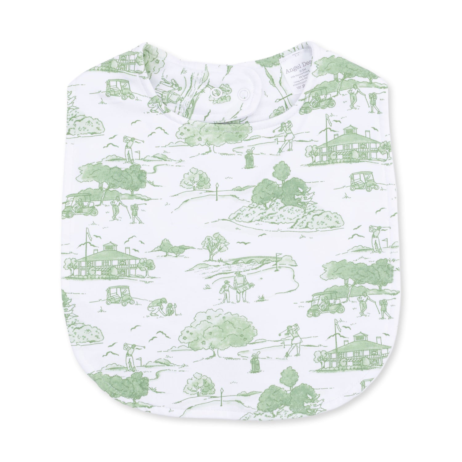 Golf Toile Green - Feeding Bib