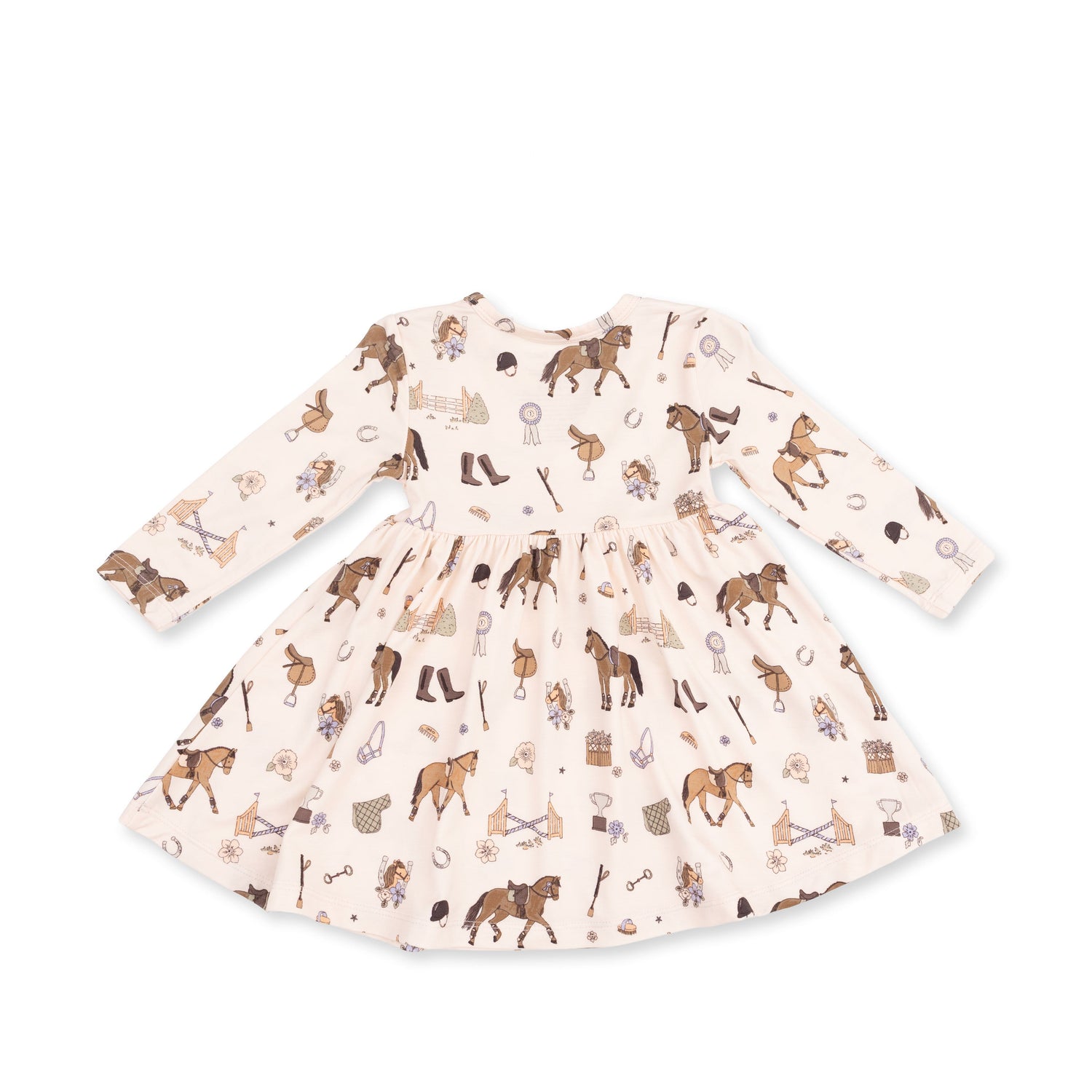Pretty Equestrian - Twirly Long Sleeve Dress by Angel Dear (view 2 of 2)