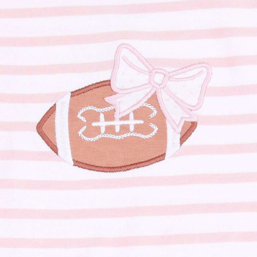 Football Dot and Stripe - Long Sleeve Peplum Top and Ruffle Bells by Angel Dear
