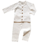 LUCY LUE ORGANICS Organic Newborn Top & Pant Set | Undyed - 