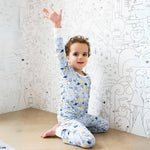 Norani Baby soft organic cotton kids pajamas with space bears.