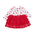 Bows & Candy Canes - Twirly Long Sleeve Tutu Dress and Cartwheel Short by Angel Dear