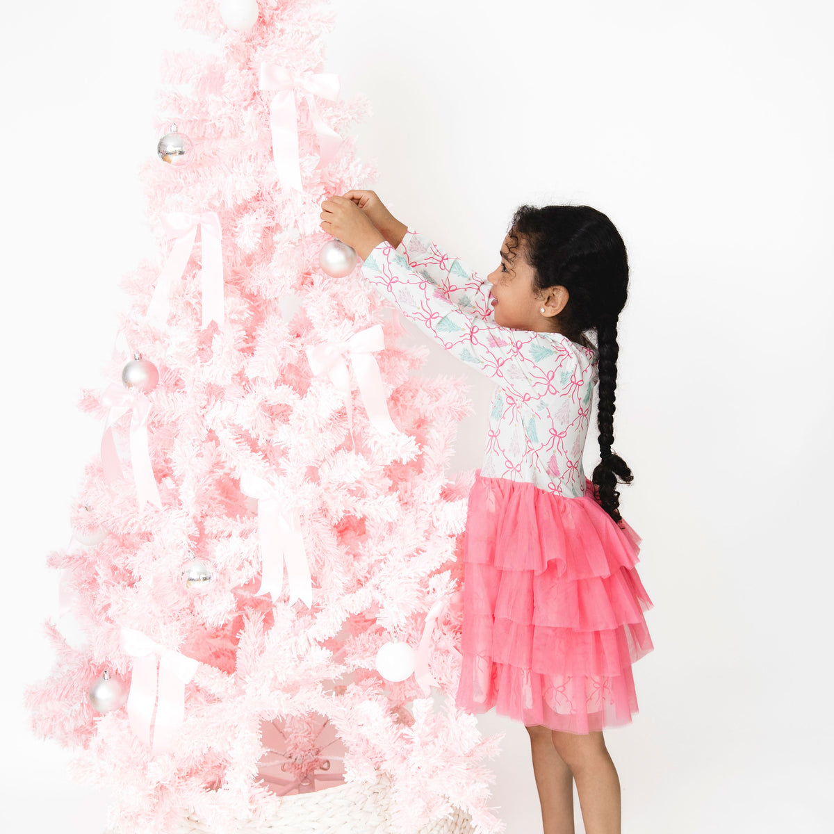 Bow Trellis Tree - Twirly Long Sleeve Tutu Dress and Cartwheel Short by Angel Dear