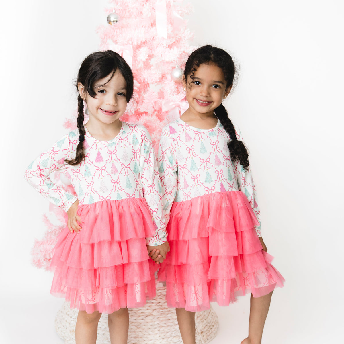 Bow Trellis Tree - Twirly Long Sleeve Tutu Dress and Cartwheel Short by Angel Dear