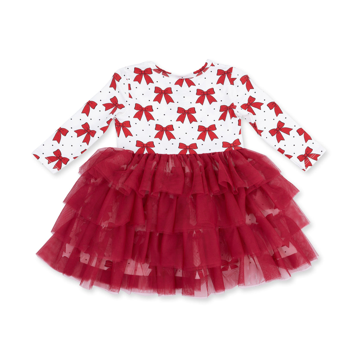 Festive Bows - Twirly Long Sleeve Tutu Dress and Cartwheel Short by Angel Dear