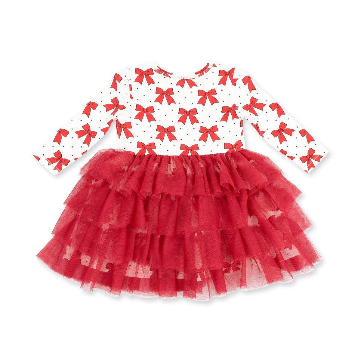 Festive Bows - Twirly Long Sleeve Tutu Dress and Cartwheel Short by Angel Dear