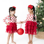 Festive Bows - Twirly Long Sleeve Tutu Dress and Cartwheel Short by Angel Dear