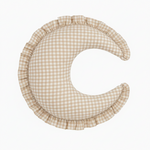 Beige Gingham Ruffle Nursing Pillow Cover by Little Mae & Co at Everetts Place