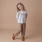 Organic Ruffle Cotton Blouse - Ivy by Makemake Organics
