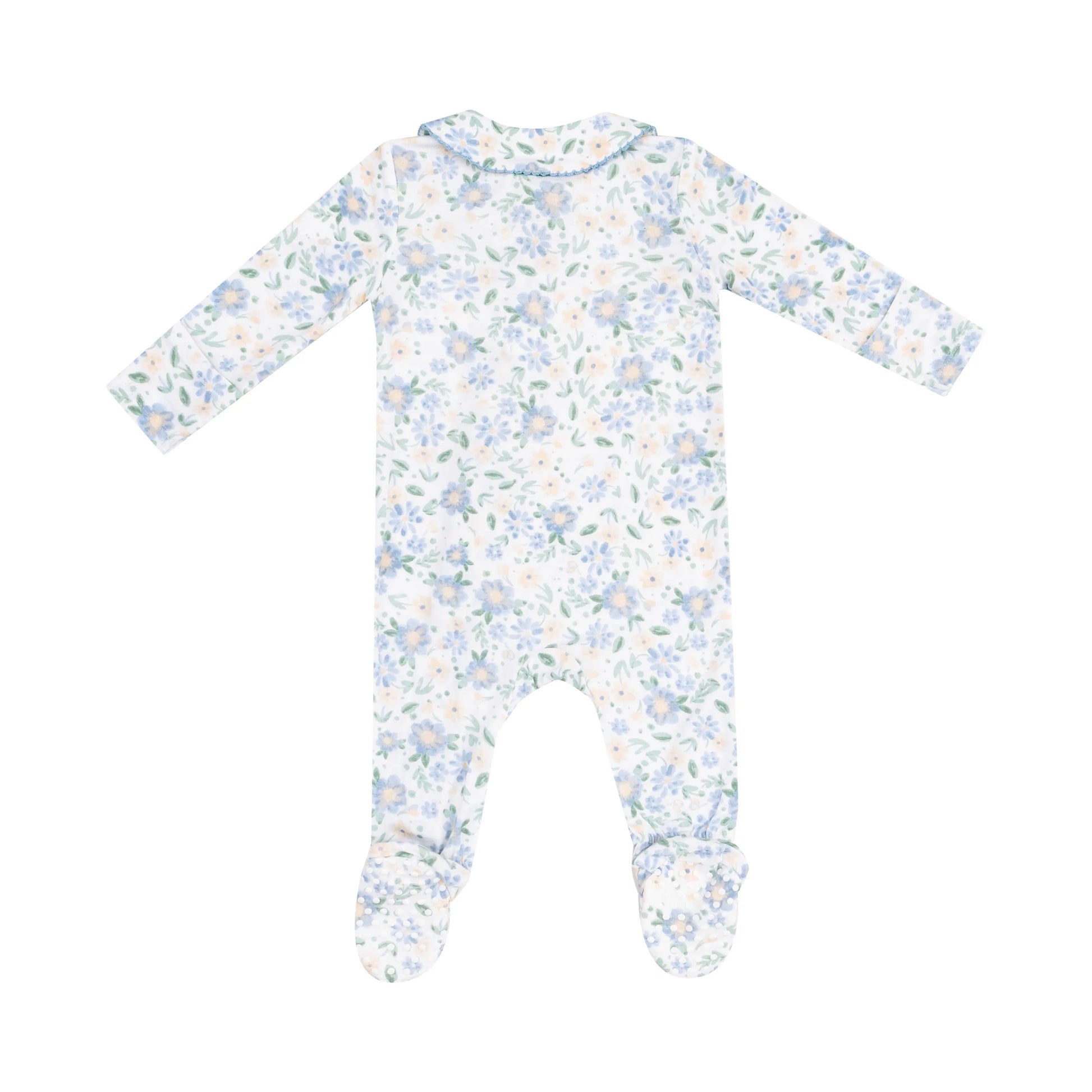 Peter Pan 2 Way Zipper Footie Baby Veronical Floral.