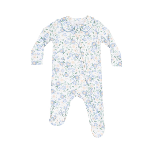 Peter Pan 2 Way Zipper Footie Baby Veronical Floral.