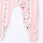 Smocked Peter Pan Snap Footie - Antoinette Stripe by Angel Dear (view 4 of 5)