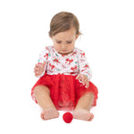 Bows & Candy Canes - Long Sleeve Tutu Bodysuit Dress by Angel Dear