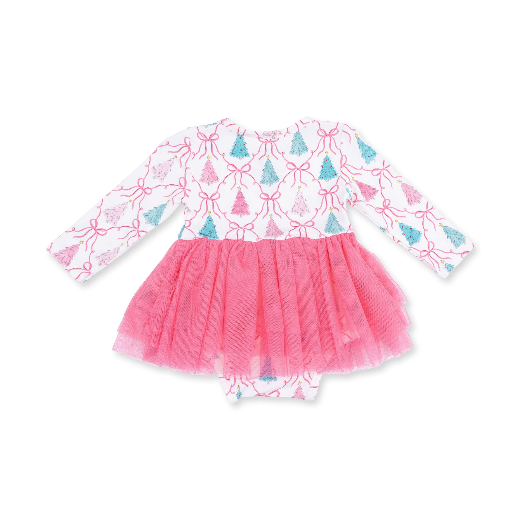 Bow Trellis Tree - Long Sleeve Tutu Bodysuit Dress by Angel Dear