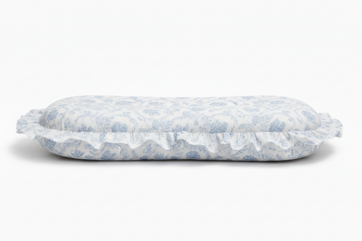 Cotton Chinoiserie Ruffle Baby Lounger Cover by Little Mae & Co