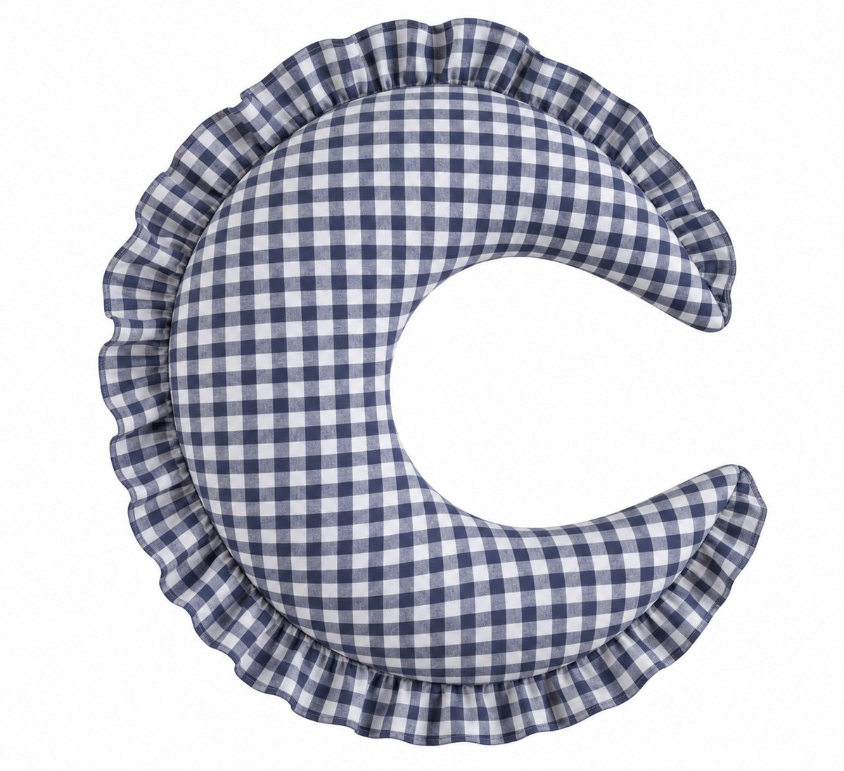 Gingham Feeding Old Support Ruffle Nursing Pillow Cover by Little Mae & Co