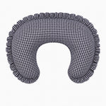 Black White Houndstooth Ruffle Nursing Pillow Cover by Little Mae & Co